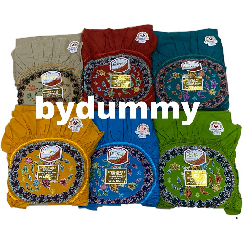 Seprei sprei batik pekalongan asli sekar mekar 200x200x20 bantal 2 pakai karet unggul jaya