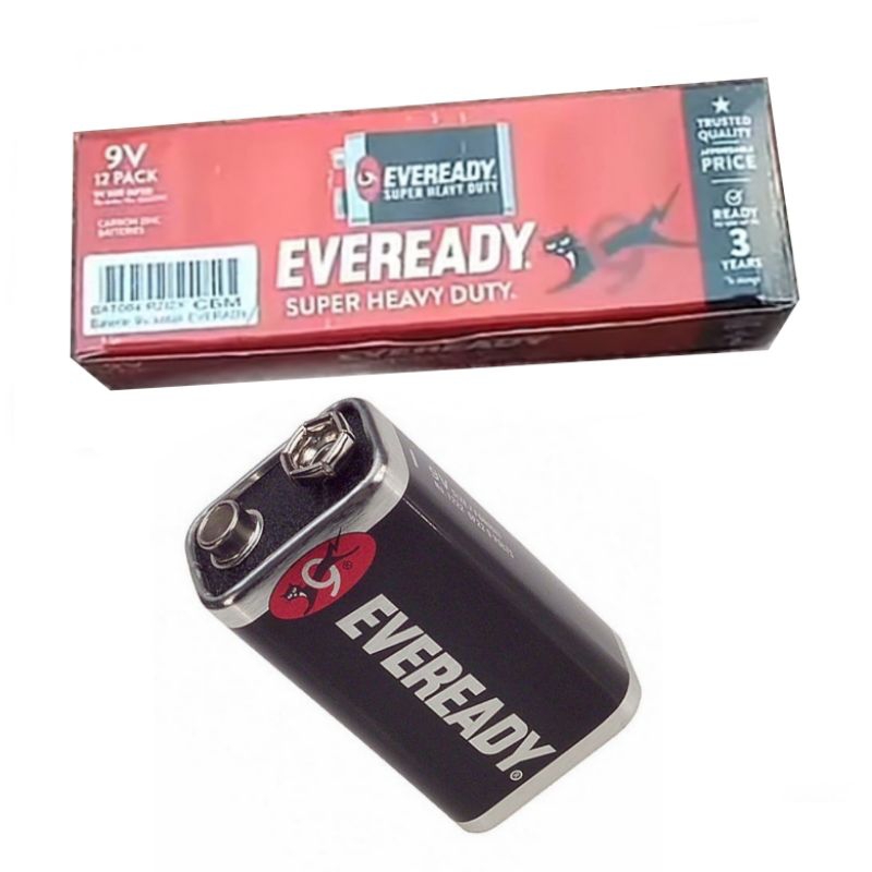 Baterai Kotak 9v Ori Eveready Battery Gitar Control 9 Volt