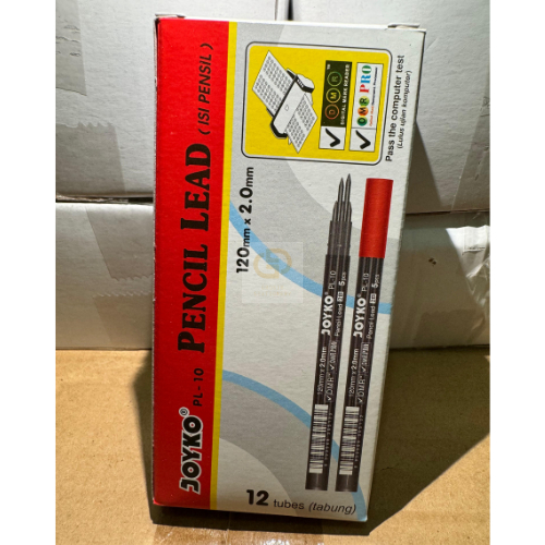 

(1 BOX / 12 TUBE) Pencil Lead Isi Pensil Mekanik Joyko PL-10 2B 2.0 mm