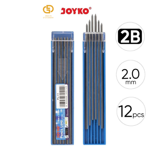 

(1 TUBE) Pencil Lead Isi Pensil Mekanik Joyko PL-11 2B 2.0 mm