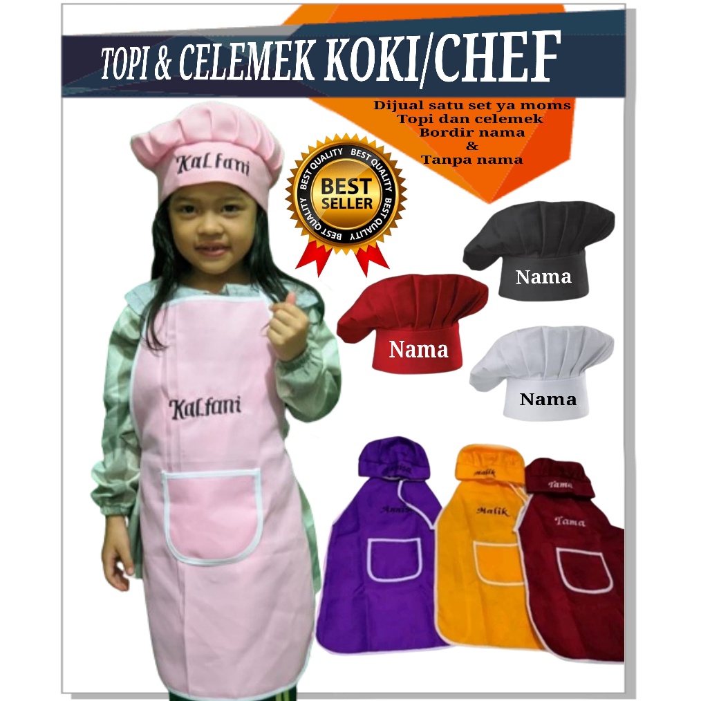 Topi Dan Celemek Anak  Topi Chef  Celemek Chef