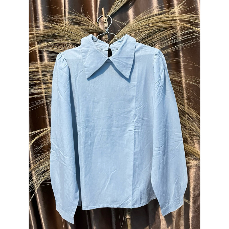 Baju blouse lengan balon