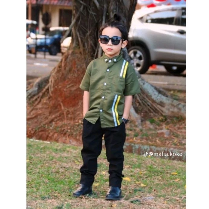 Baju anak laki-laki | kemeja anak - busana muslim anak laki-laki | pakaian muslim anak laki-laki
