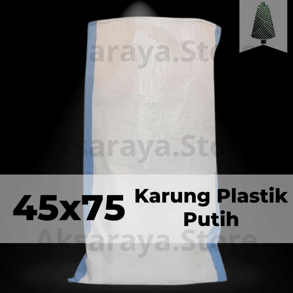 Karung Plastik Baru 45x75 Warna Putih 25kg Tebal dan Kuat