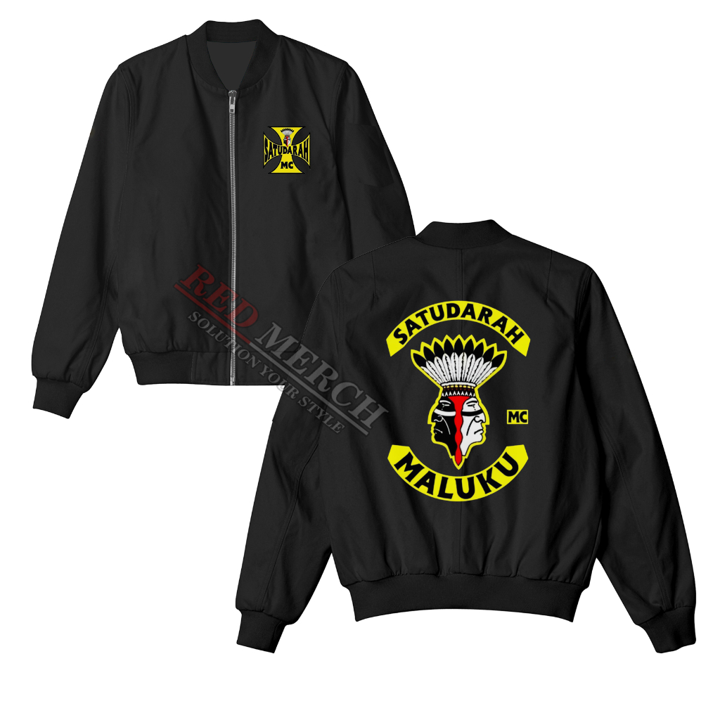 Jaket Pria bomber satu darah Maluku MC