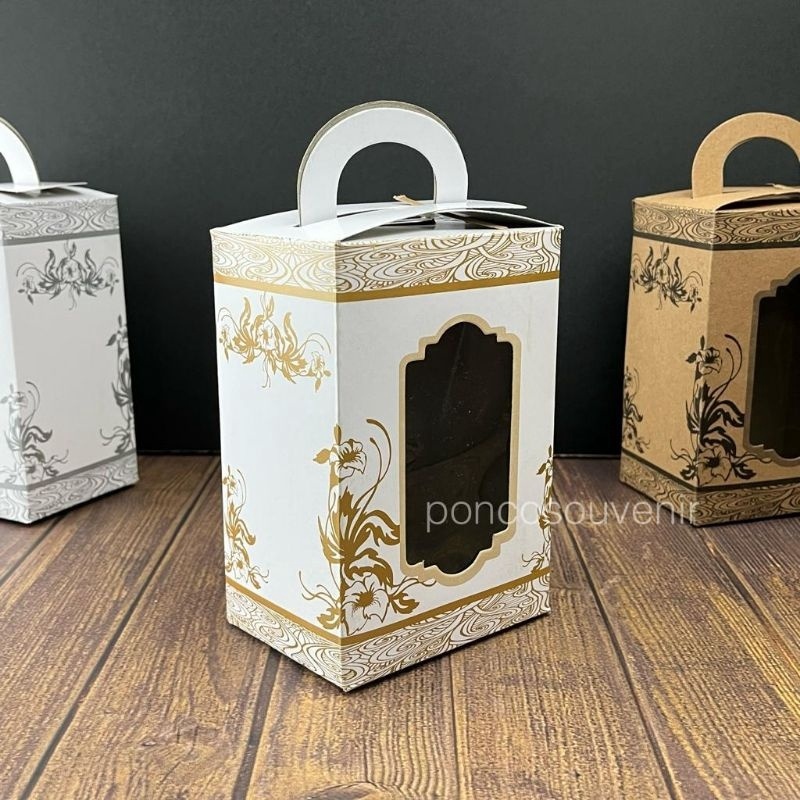 

25 Pcs Box Tenteng Kemasan Gelas Gagang Shell 16 X 13 X Cm