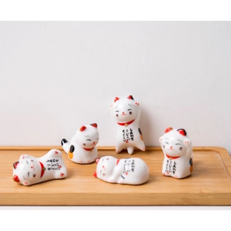 miniatur kucing keberuntungan souvenir jepang miniatur kucing lucu merchandise miniatur kucing jepan