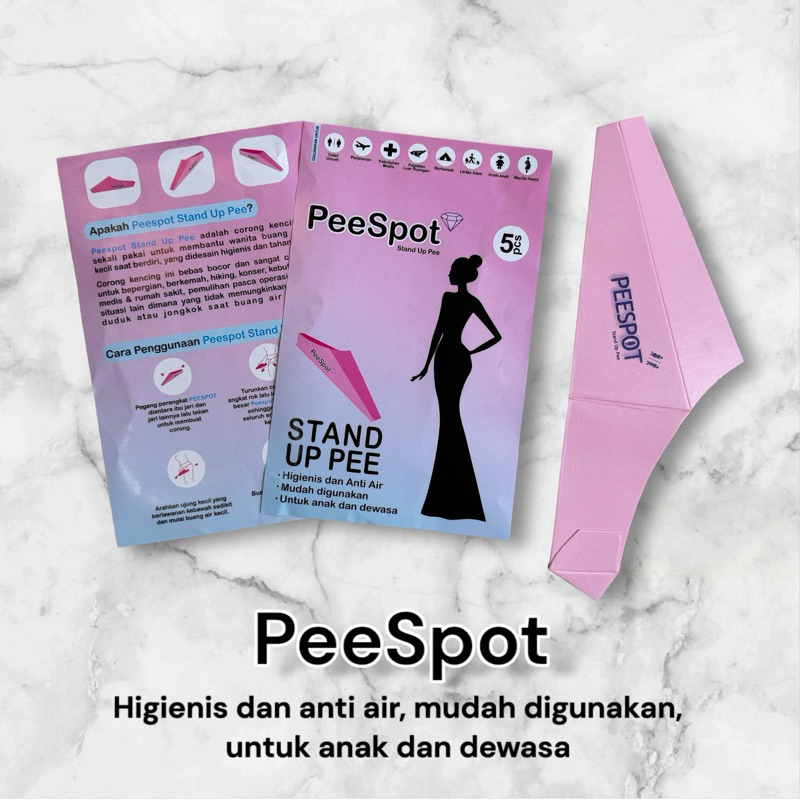 Peespot Stand Up Pee ISI 5 HAJI UMROH MUDIK JAPAN Corong kencing Corong Urine Corong buang air Trave