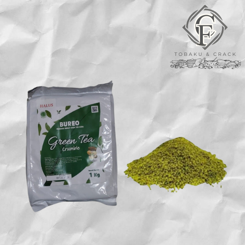 

Bureo Dark Green Tea Crumble/Remahan Biskuit Rasa Teh Hijau/Bubuk Biskuit 1 Kg 500gr 250gr 100gr