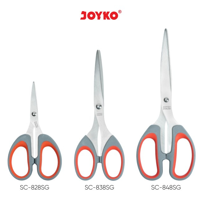 

GUNTING KERTAS JOYKO SOFT GRIP BESAR | KECIL | SEDANG | SC-828SG | SC-838SG | SC-848SG