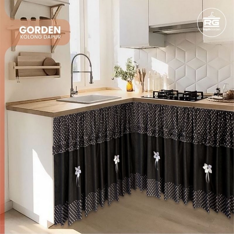 GORDEN KOLONG DAPUR tiray kolong meja (model lucu)bahan katun (premium)