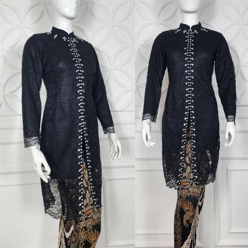 set kebaya zhafira brokat payet set kebaya tunik payet modern kebaya kondangan kebaya wisuda