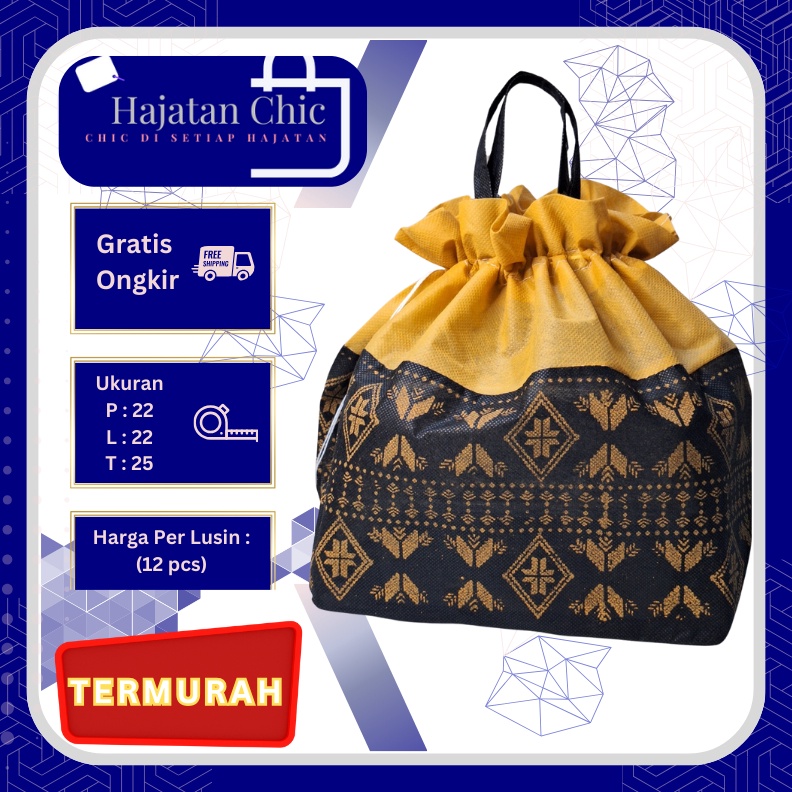 

Tas Hajatan Chic SerutBatik Elegan Nusantara 1 lusin 12 pcs