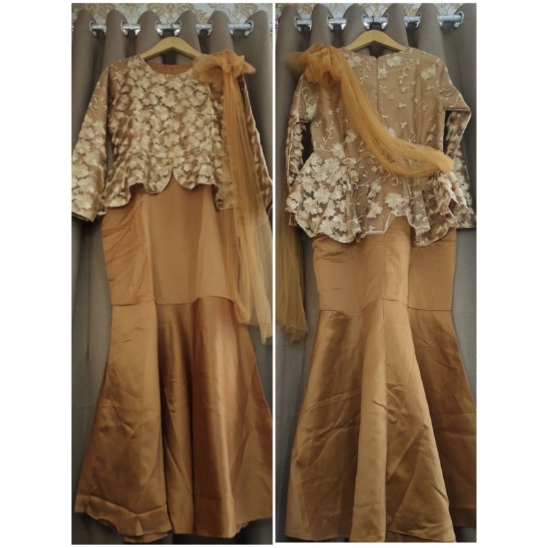 Sale stock Baju pesta brokat model duyung