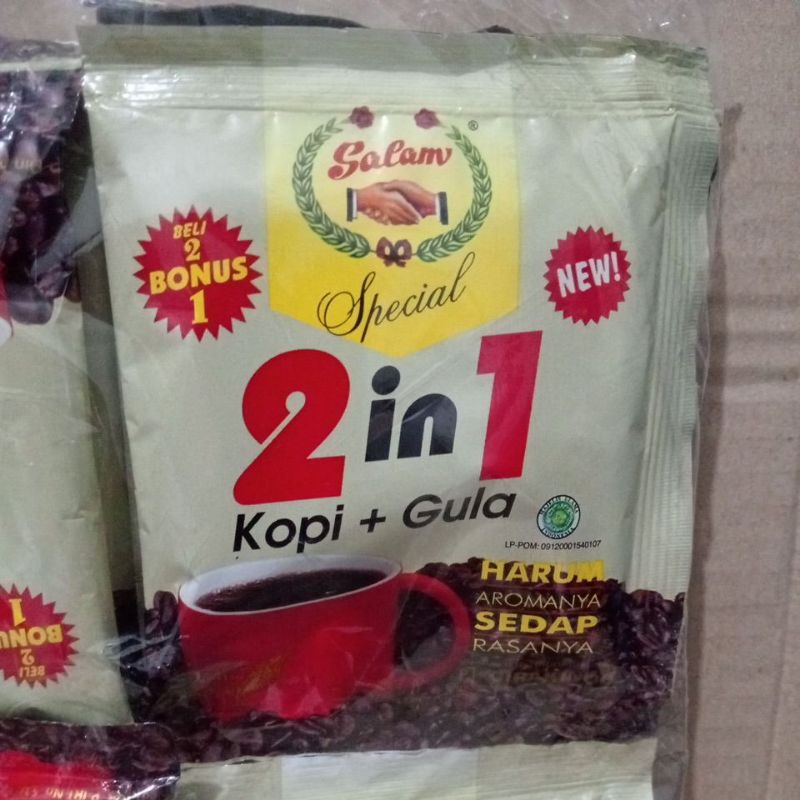 

Kopi Salam Special 2 In 1 (Kopi + Gula) Isi 10 + 5 Free