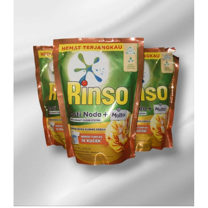 DETERJEN CAIR DETERJEN RINSO, DETERJEN POCHE,DETERJEN RINSO ROYAL GOLD 510ML
