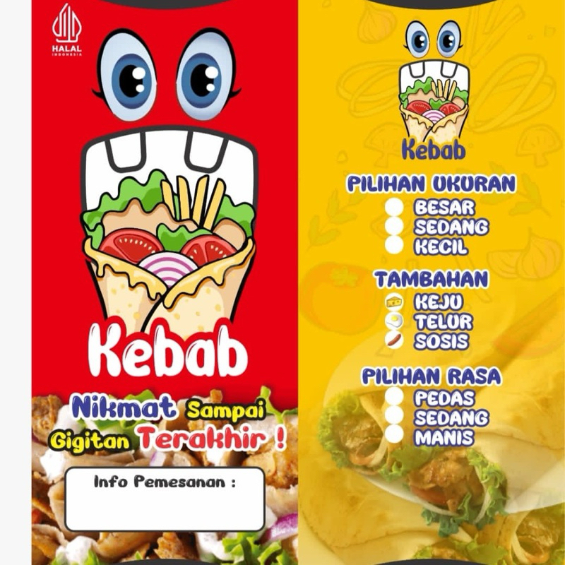 

kertas bungkus kebab ukuran sedang 1 pack isi 100 pcs