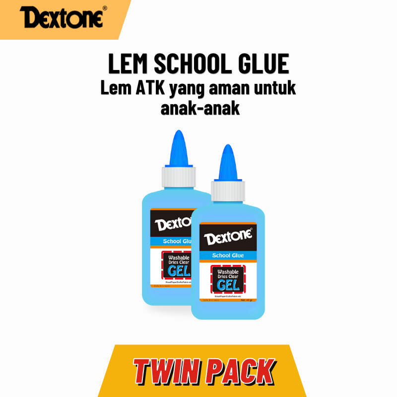 

Lem Kertas Sekolah Pra Karya School Glue 40 gr Dextone - Twin Pack