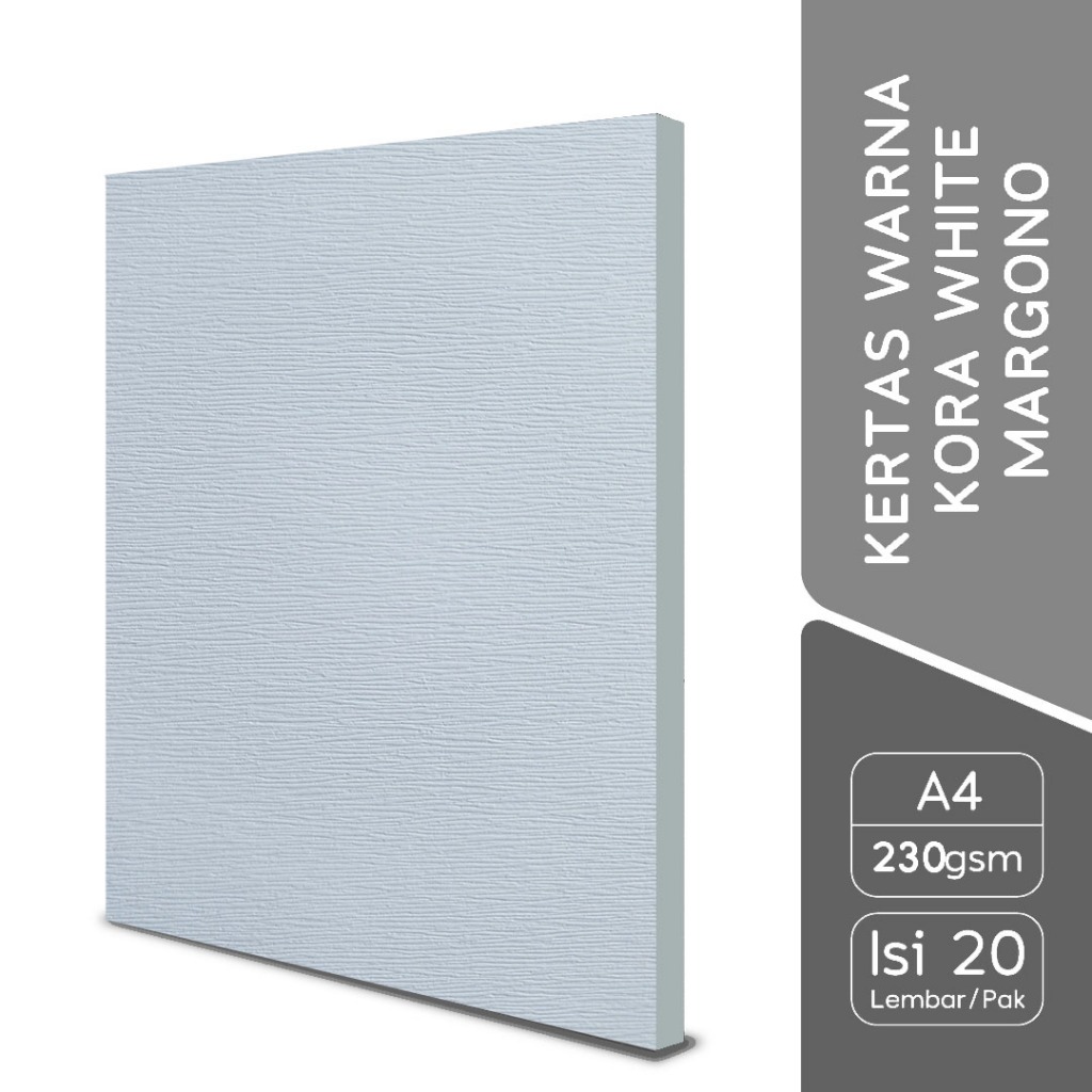 

Margono Kertas Warna A4 Kora White Putih 230gsm - 20 Lembar