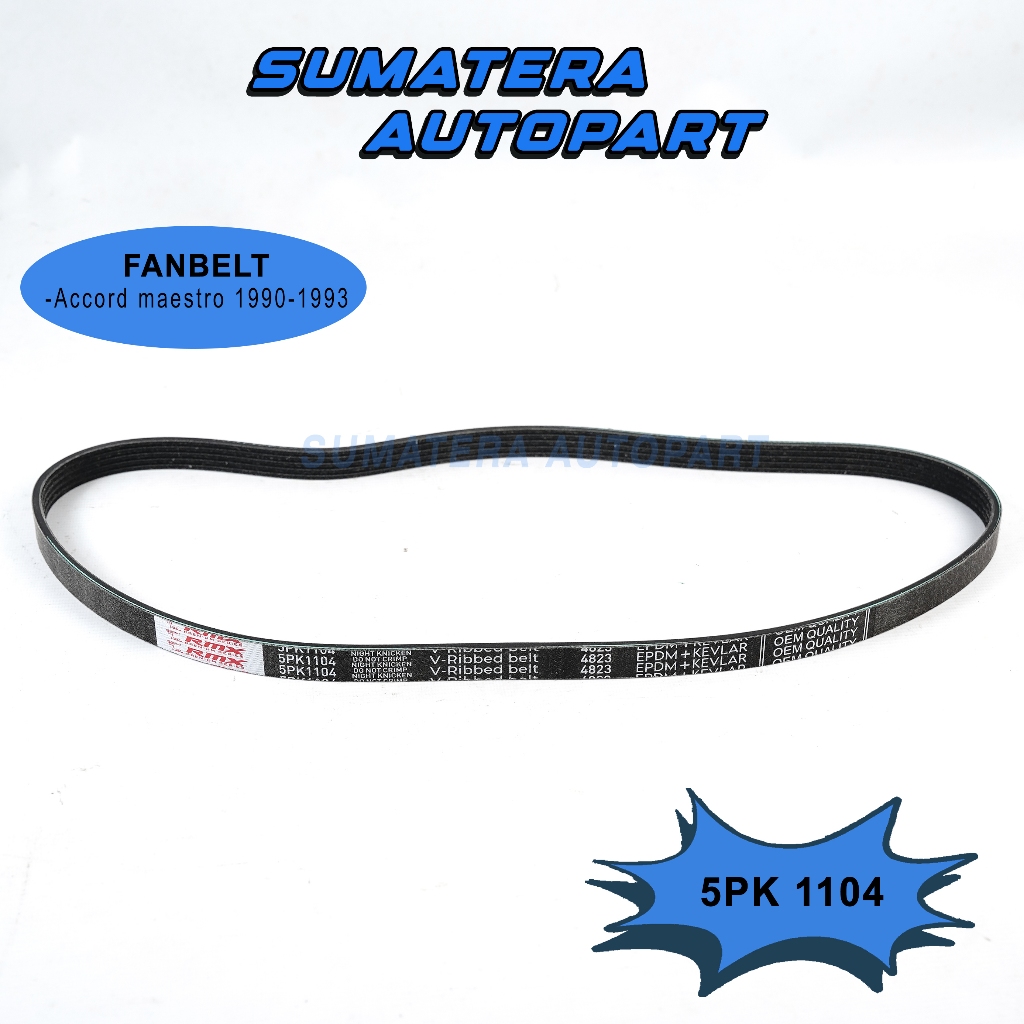 5Pk 1104 Fanbelt Fan Belt Tali Kipas Ac Dinamo Amper Honda Accord Maestro 1990 1991 1992 1993