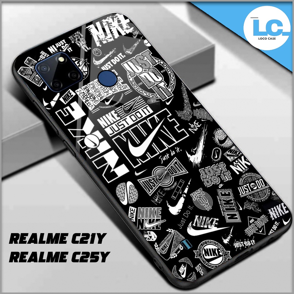 LOCO CASE- Case hp REALME C21Y/C25Y- kesing hp Krtun NIKE mix lucu Fashion Case Murah Hardcase case 