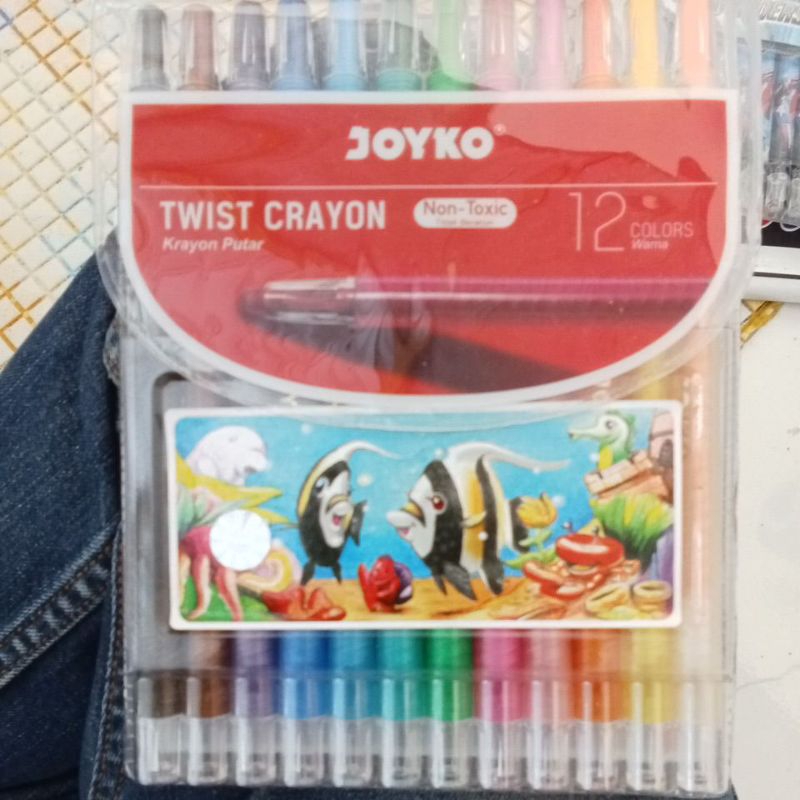 

crayon putar 12 warna joyko