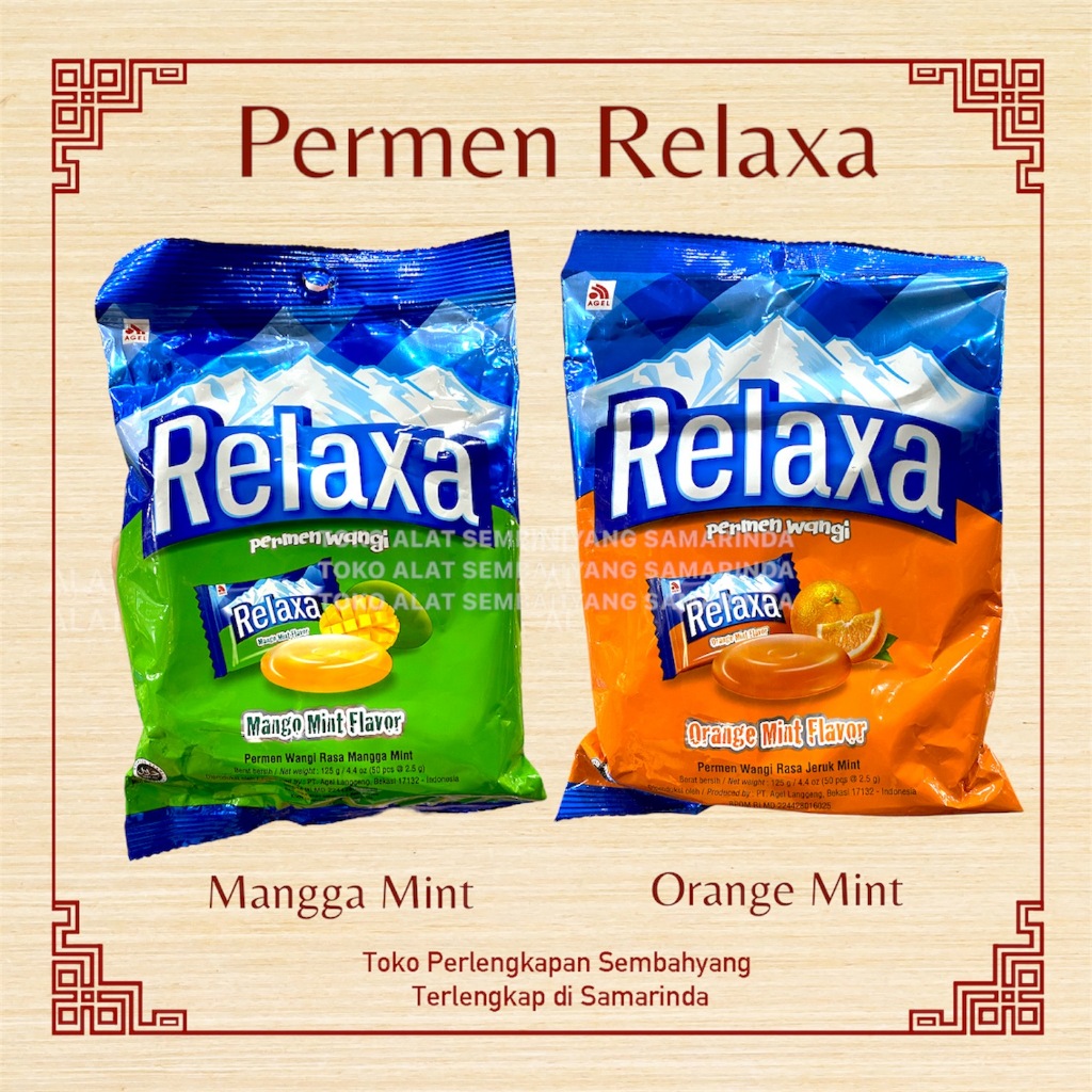 

Permen Relaxa / Mango Orange Cherry Grape Mint / Mangga Jeruk Anggur Cherry