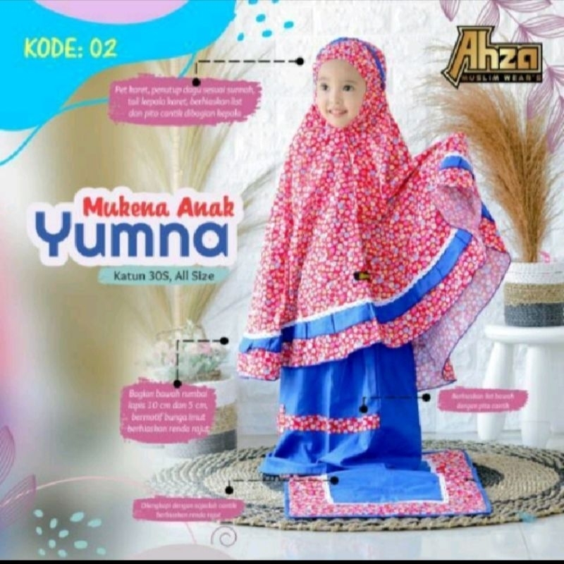 MUKENA ANAK SET SAJADAH YUMNA BY AHZA