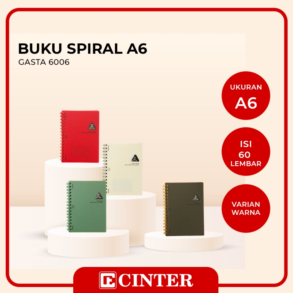 

GASTA - BUKU SPIRAL / NOTEBOOK / BUKU CATATAN UKURAN A6-6006 ( B17050293)