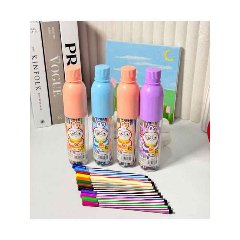 

Ready Spidol warna warni alat lukis marker pen isi 12pcs/ spidol alat mewarnai anak