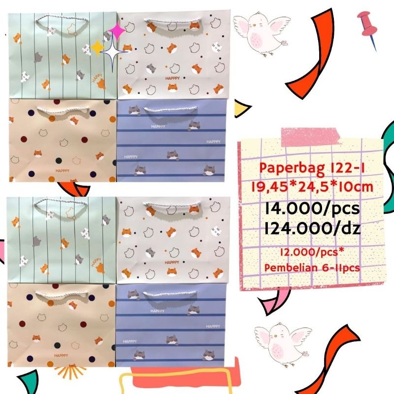 

PAPERBAG MOTIF KUCING LUCU