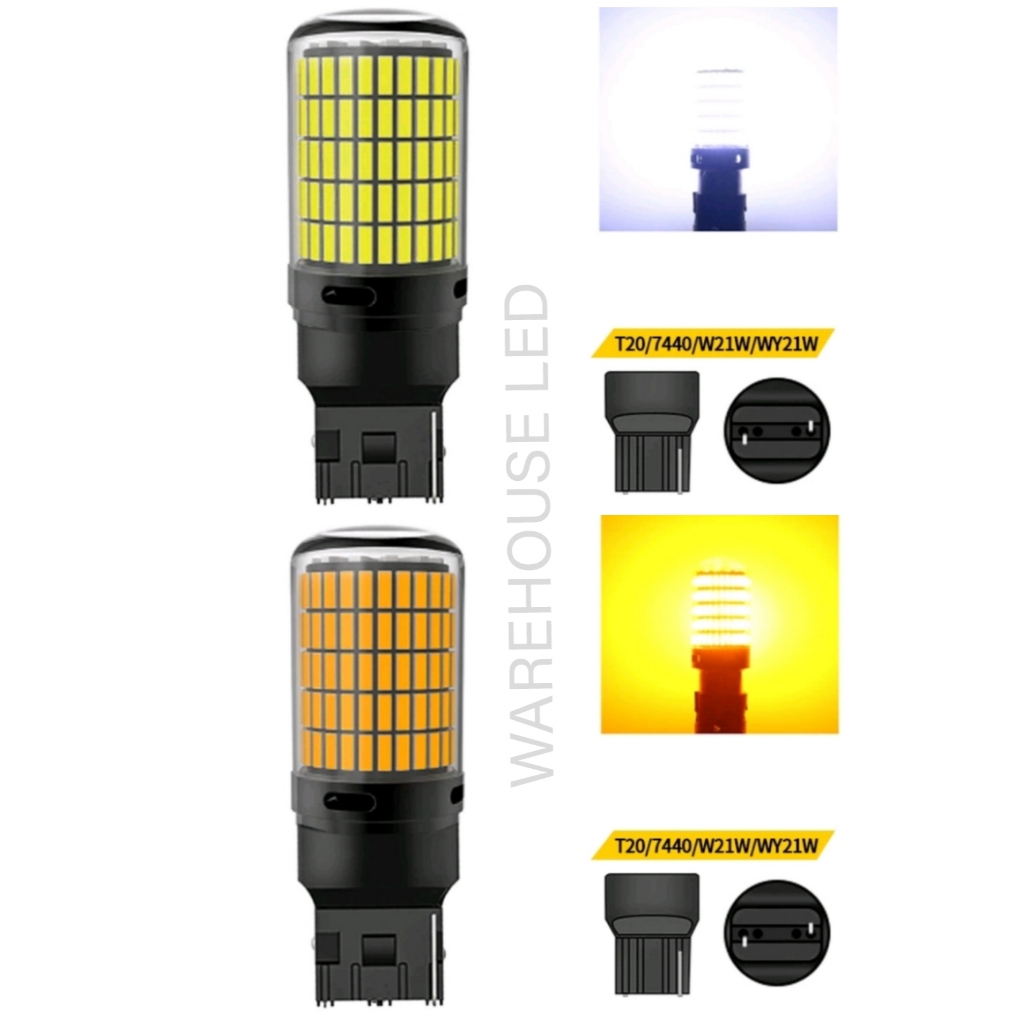 Lampu LED Mundur Sein  T20 7440 CANbus 144 SMD LED 12V SUPER TERANG