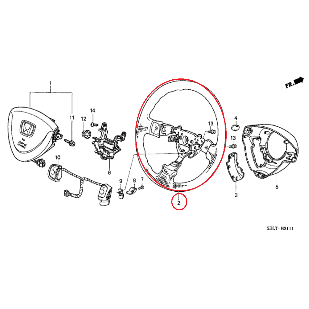 Setir / Stir Driver Honda CITY 2003-2005 Original