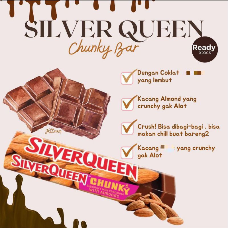 

Silverqueen Chunky box isi 12 @26gram