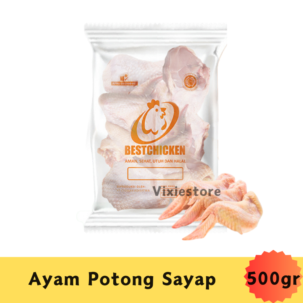 

Bestchicken Daging Ayam Potong Sayap Segar 500gr - Fresh Chicken Wings Parting Broiler