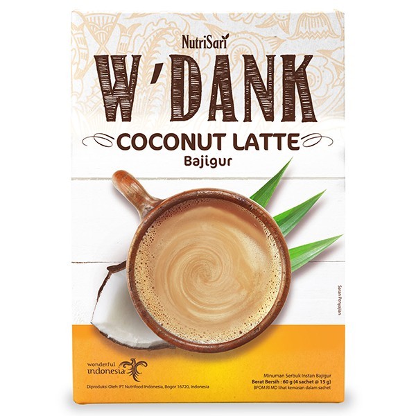 

NutriSari W'Dank Bajigur Coconut Latte Isi 4 Sachet