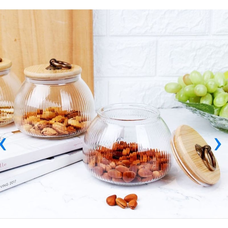 INFORMA HARA GLASS JAR OF 3 // TOPLES KACA INFORMA//TOPLES KUE KERING