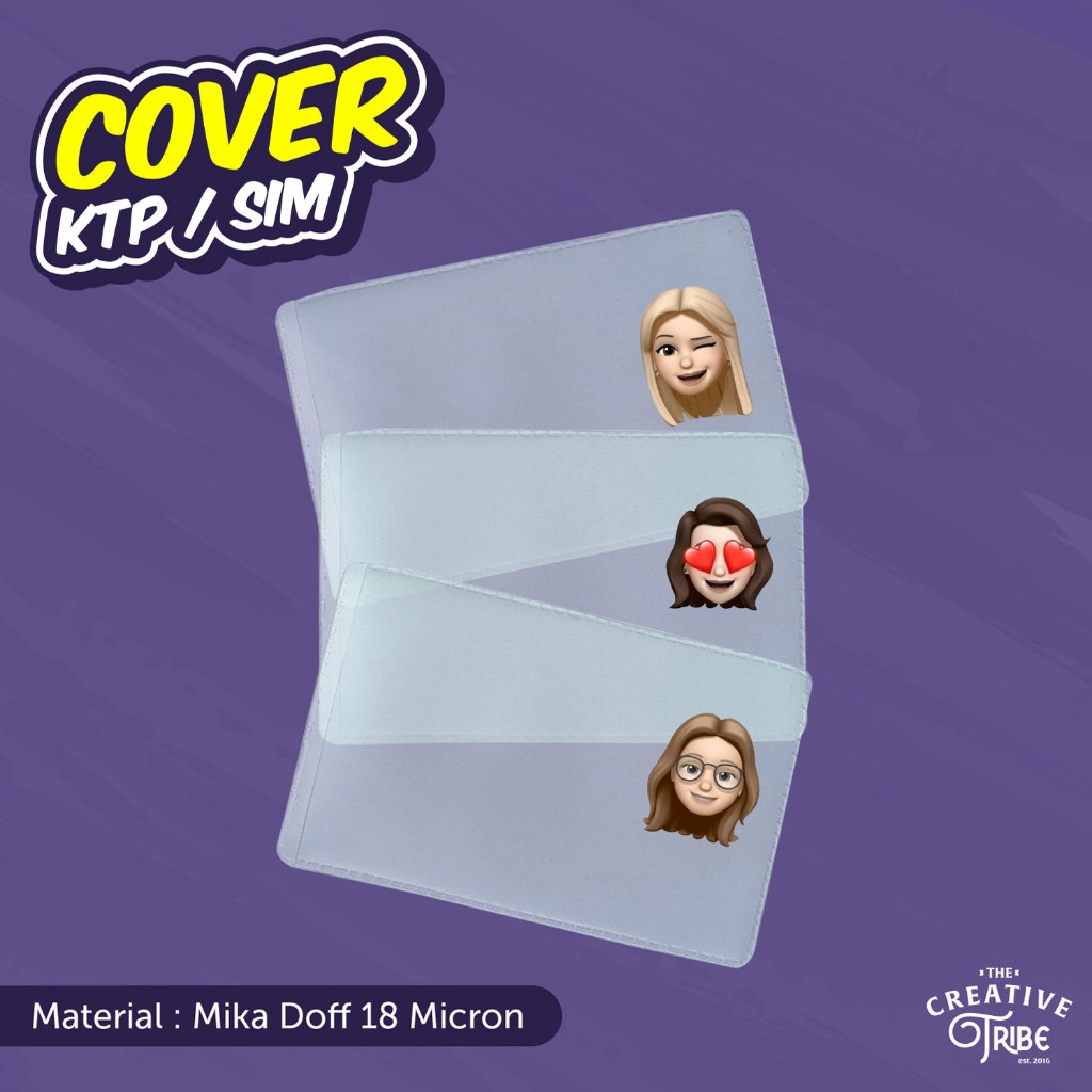 

Girl Emoji - Cover KTP / SIM Karakter Unik - Sampul Plastik Mika Pelindung Kartu Memoji Cewe Perempuan 3D