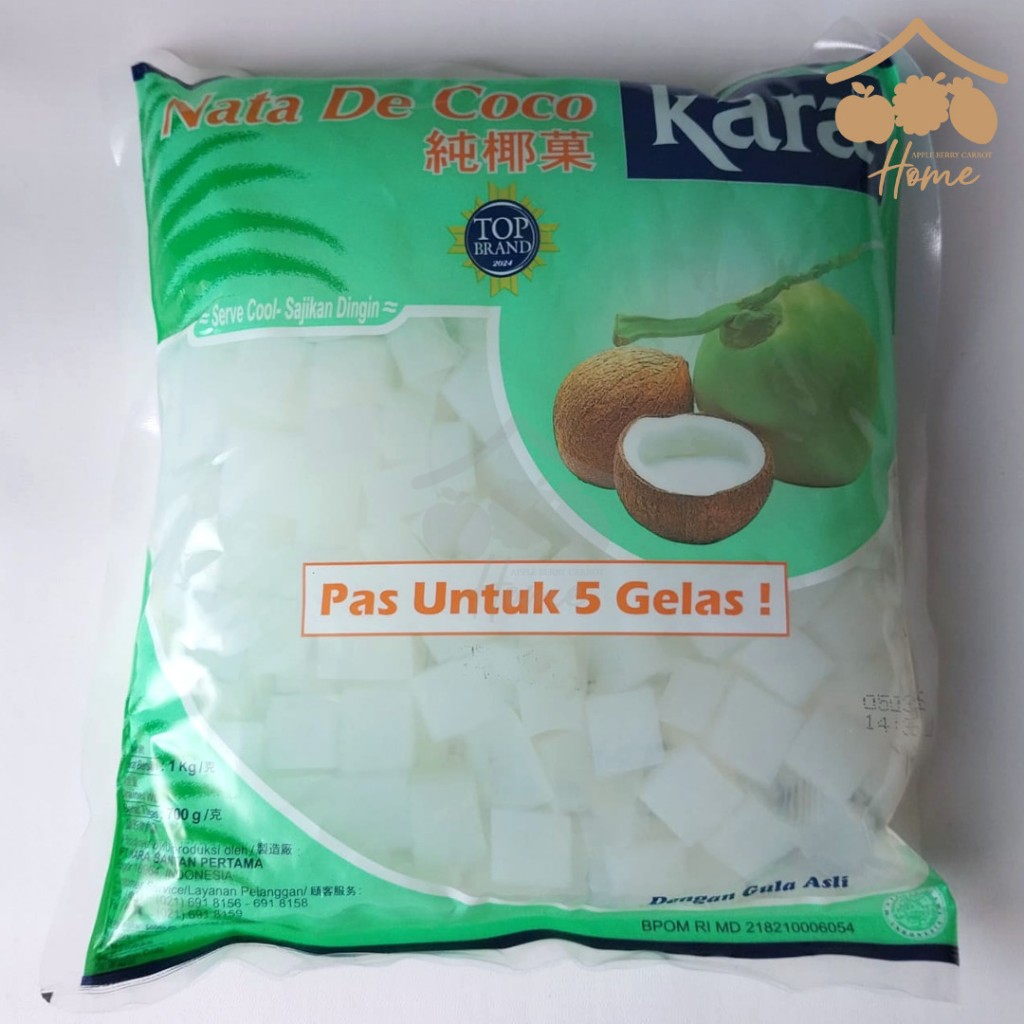 

Kara Nata De Coco 1kg PLAIN Sari Kelapa kotak natadecoco 1000gr 1 kg pouch refill