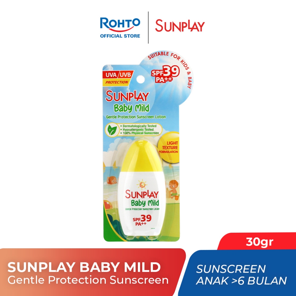 Sunplay Baby Mild Gentle Protection Sunscreen Lotion SPF 39, PA++ - 30g (Optimal protection against 