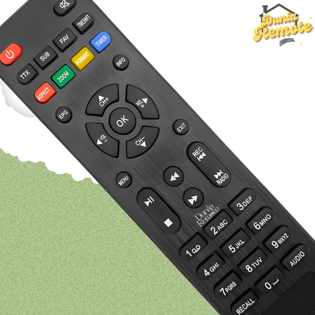 Langsung Connect Remot Remote Set Top Box Tanaka Stb Dvb-T2 Tanaka Bodi besi bentuk lama tanpa setti