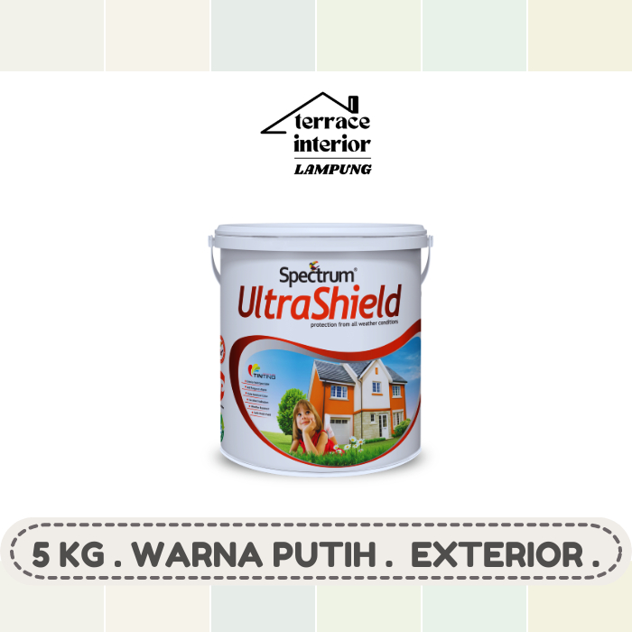 Cat Tembok Spectrum Ultrashield Warna Putih 5 Kg