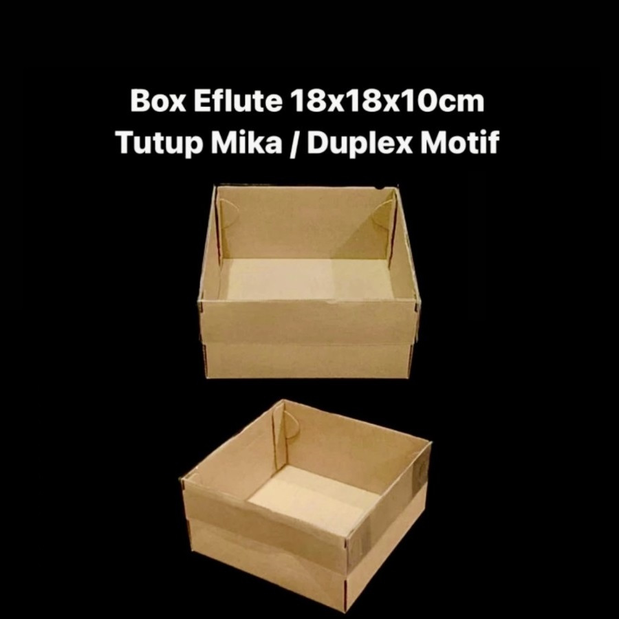 

( 10 pcs ) Dus Cake Tart Hampers Ulang Tahun Box Mika 18x18x10 cm Packaging Chiffon Cake