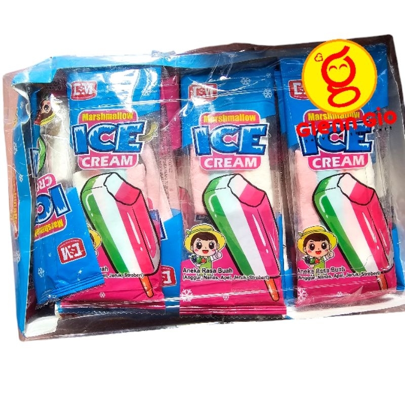 

Marshmallow bentuk Es Krim Stik box isi 30 pcs