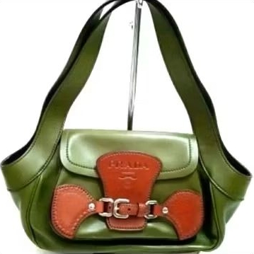 Tas Preloved Original Prada Olive Green