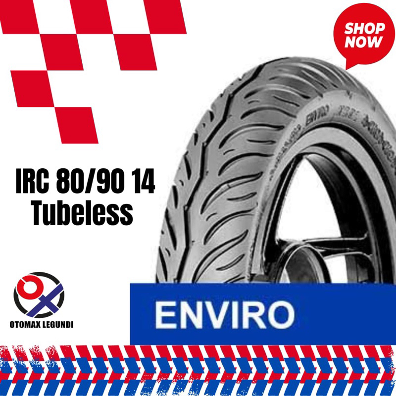 Ban luar IRC 80/90 14 Tubeless