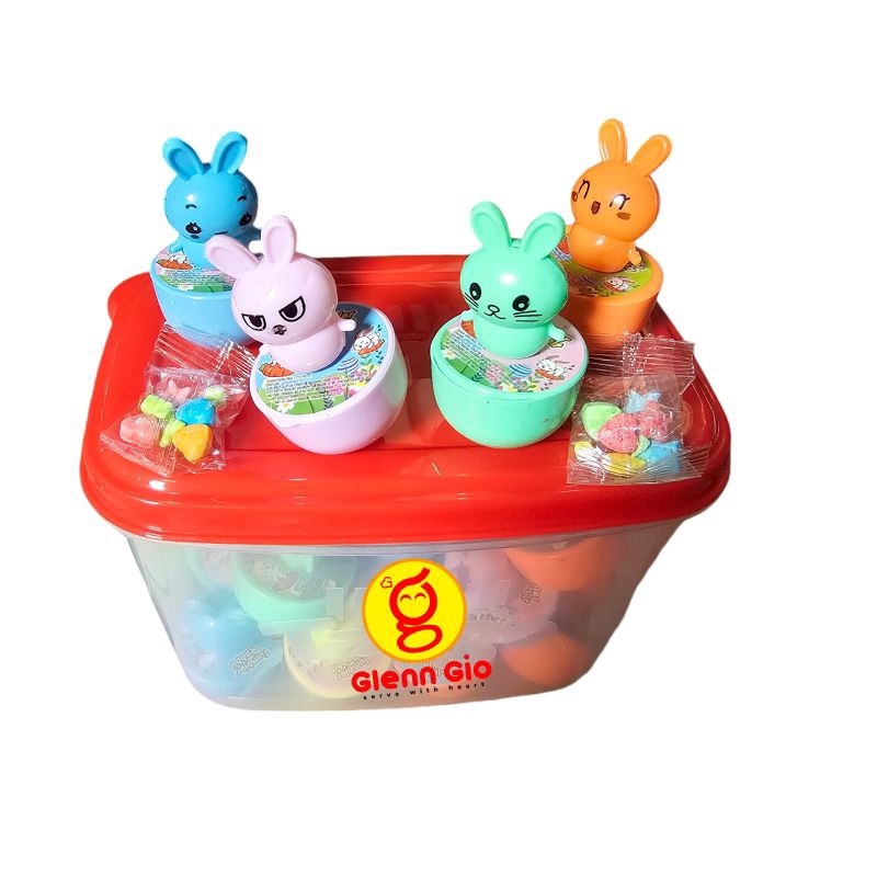 

Permen Keras Mainan Kelinci bonus Toples isi 30 pcs
