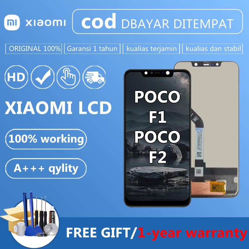 {ORIGINAL} LCD xiaomi poco f1/poco f2 Fullset Touchscreen Original HD