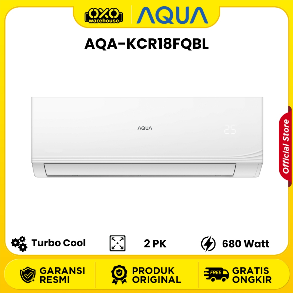 Aqua Ac Split Inverter 2 PK Hemat Daya Anti Karat AQA-KCR18FQBL Garansi Resmi