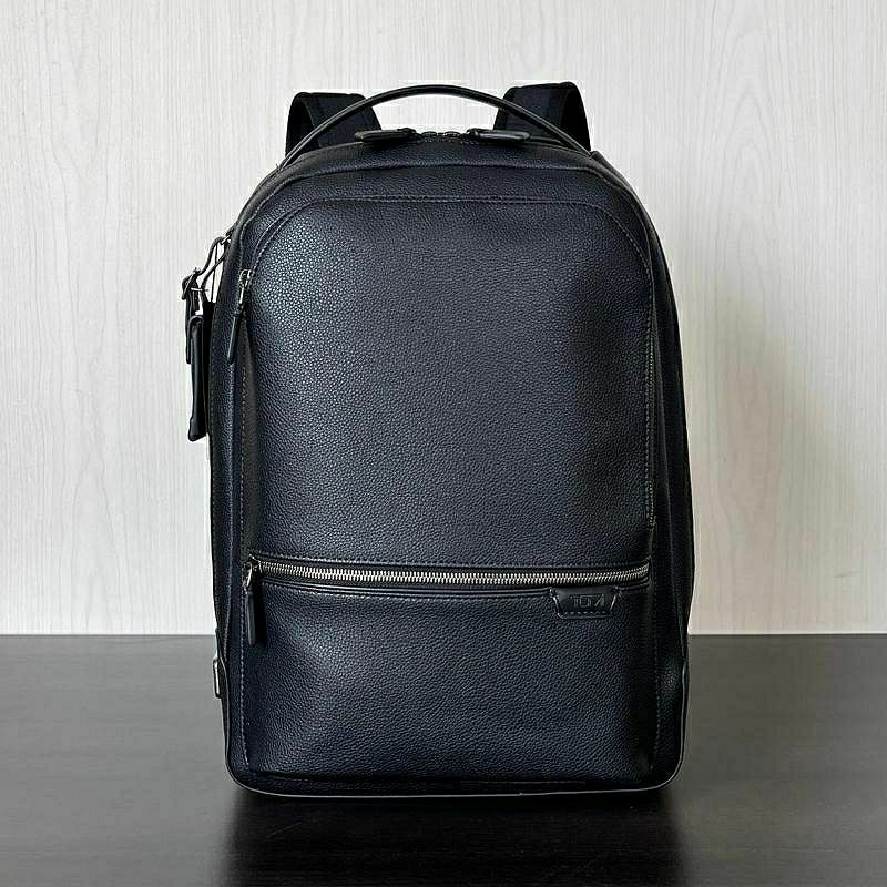 Tas  Tumi Ransel Harrison Bradner Kulit Hitam Leather Black Backpack Rancel Tas Gunung Travel Pria M